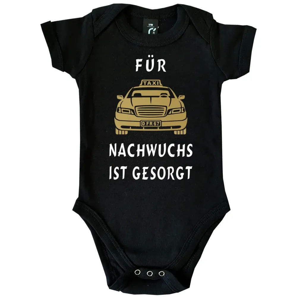 Babybody mit Taxi‑Motiv als Geschenk zur Geburt