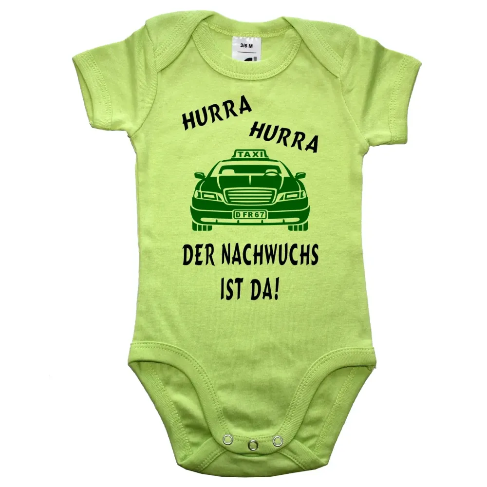 Baby‑Body mit Taxi und modernem Druck