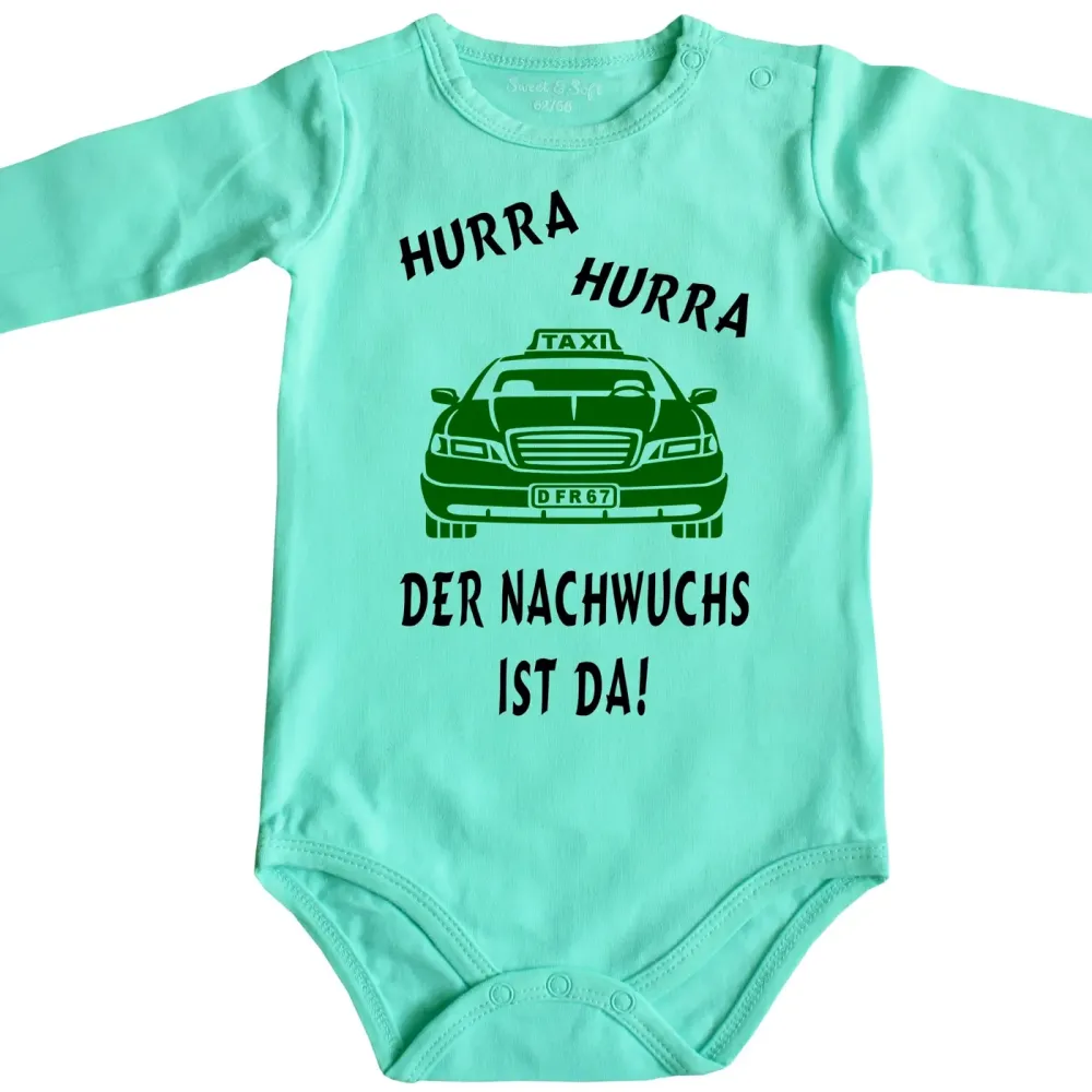 Witziger Babybody mit Taxi‑Aufdruck