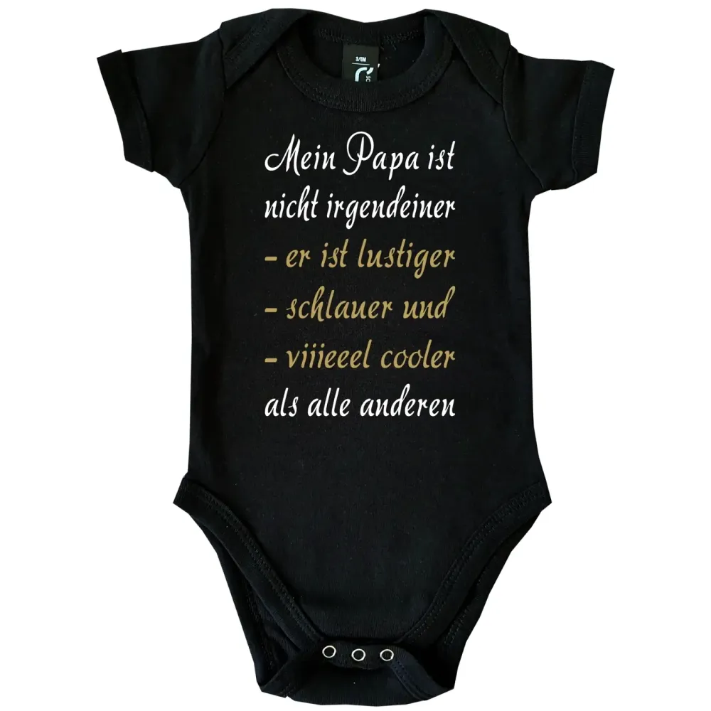Preview: Babybody mit humorvollem Text für Mama oder Papa