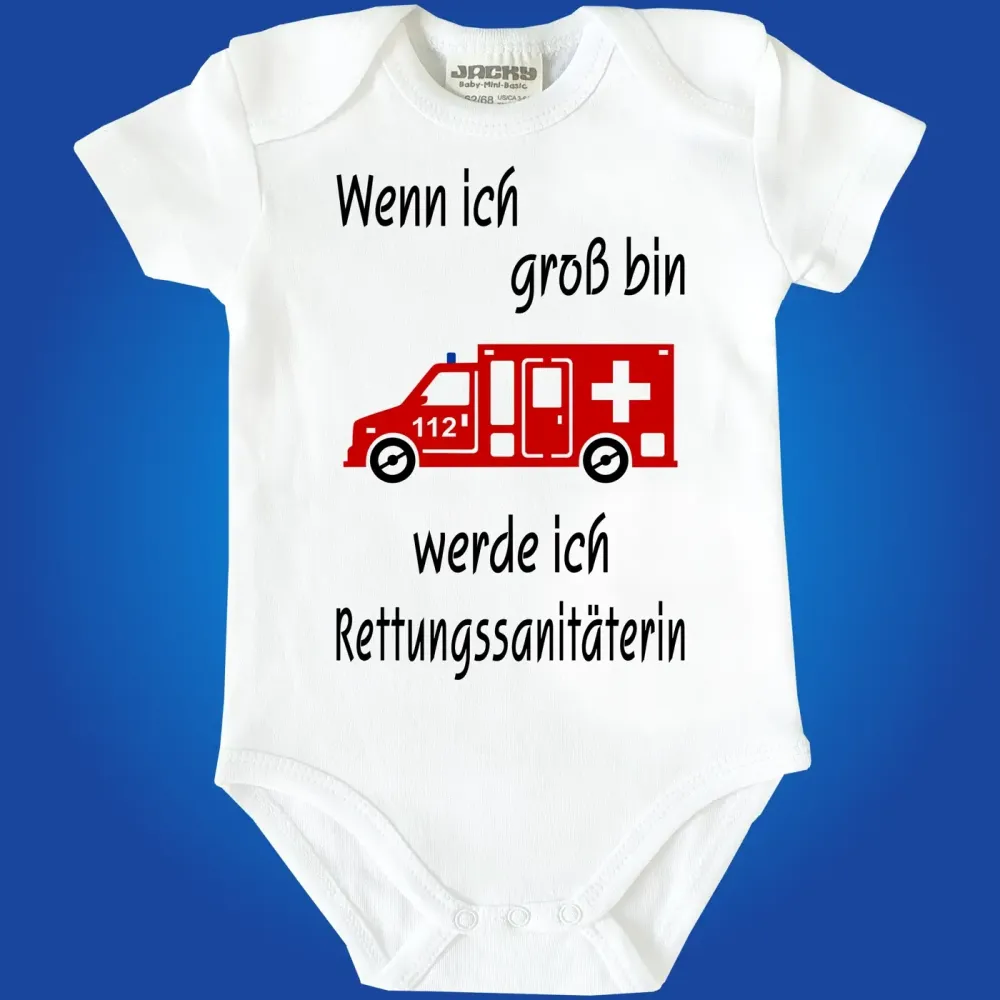 Baby‑Body mit Berufswunsch Krankenpfleger