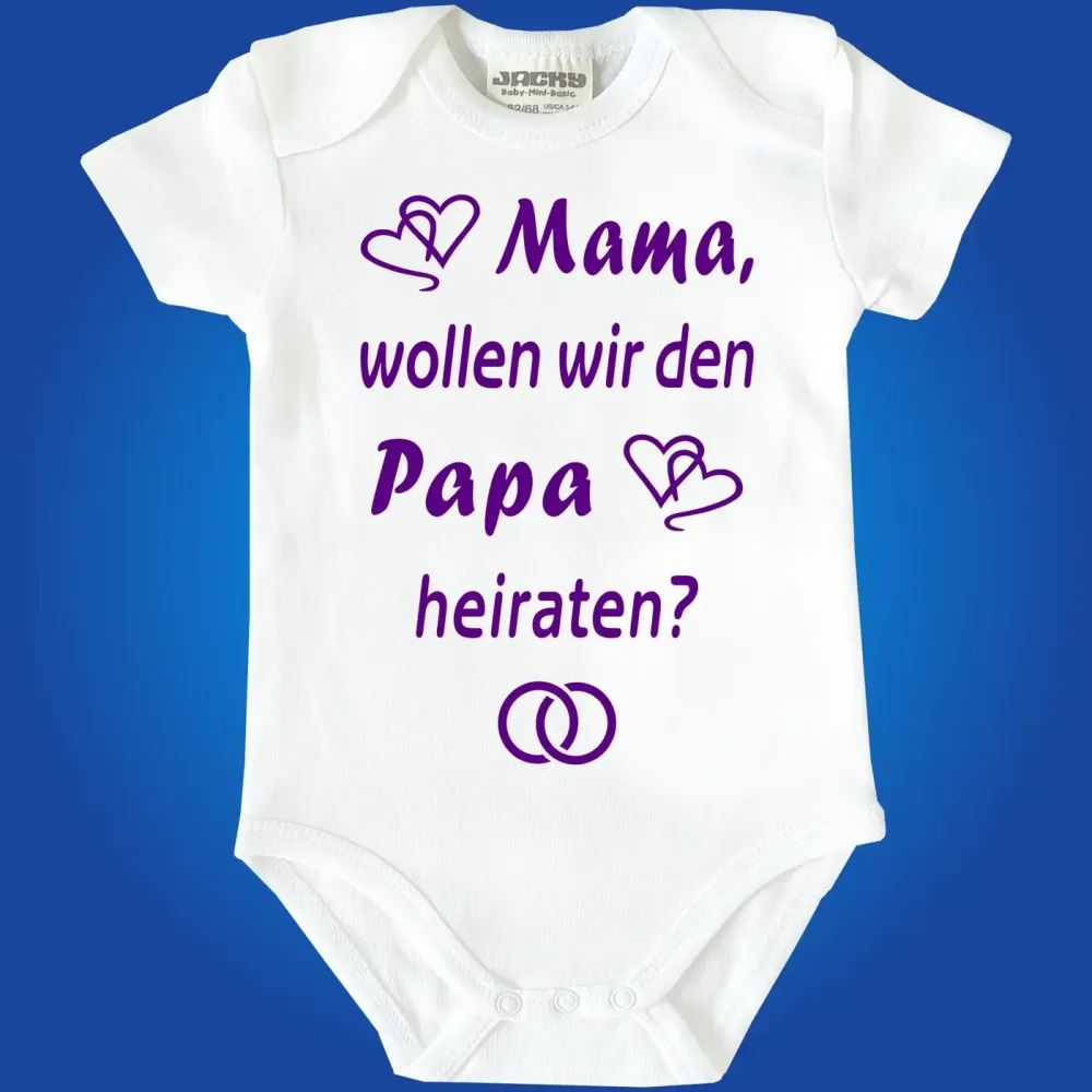 Baby-Body mit Aufdruck Heiratsantrag