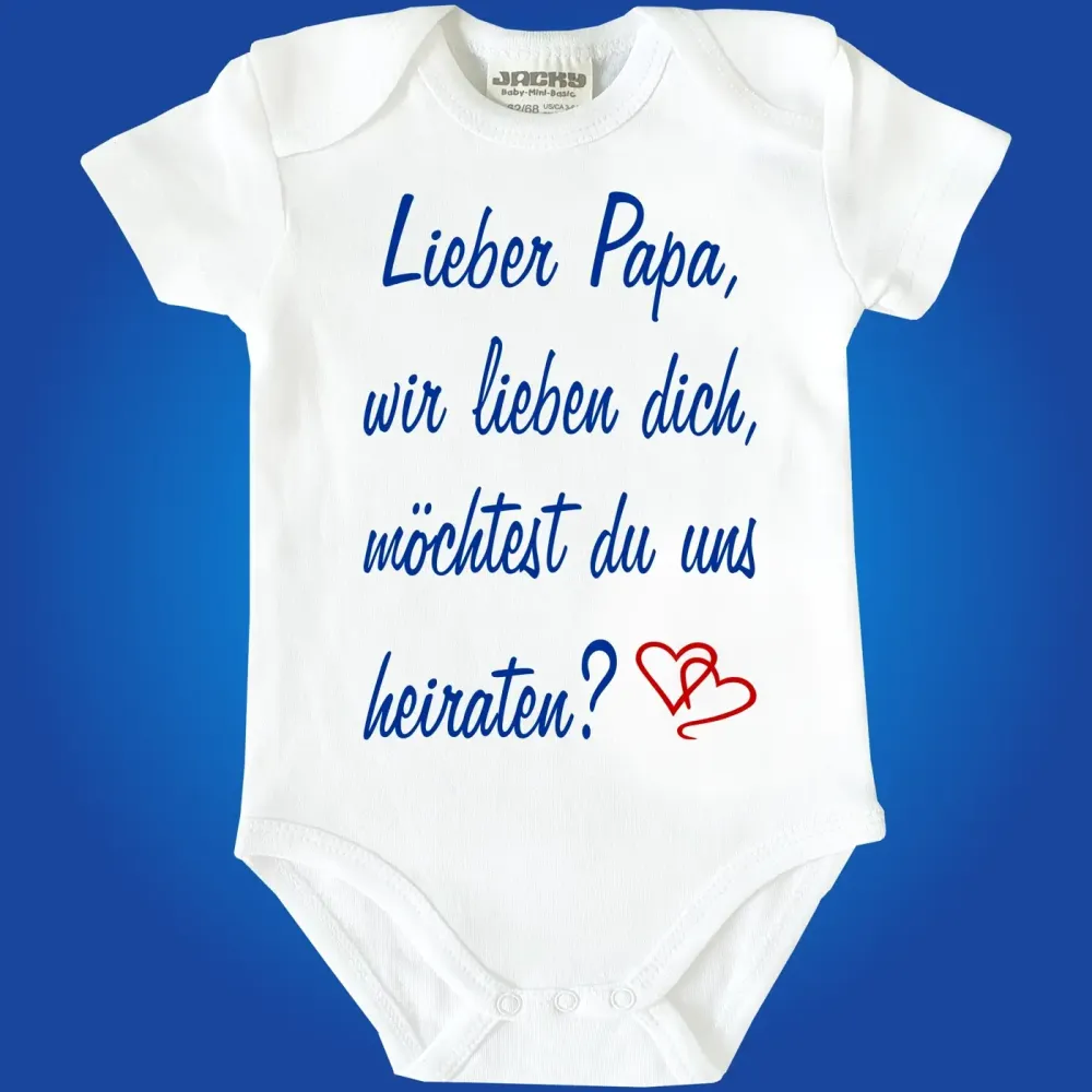 Preview: Baby-Body mit Aufdruck Hochzeitsantrag