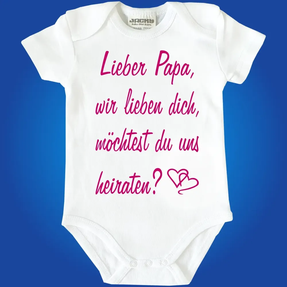 Baby-Body mit Aufdruck Heiratsantrag