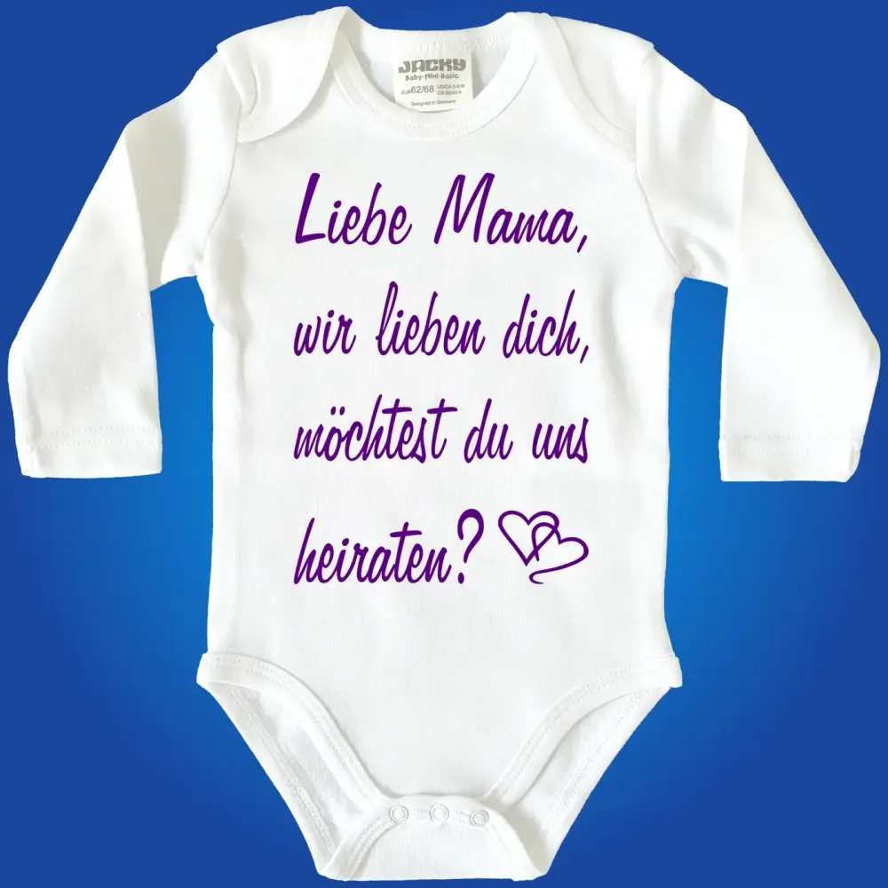 Baby-Body mit Druck Verlobung