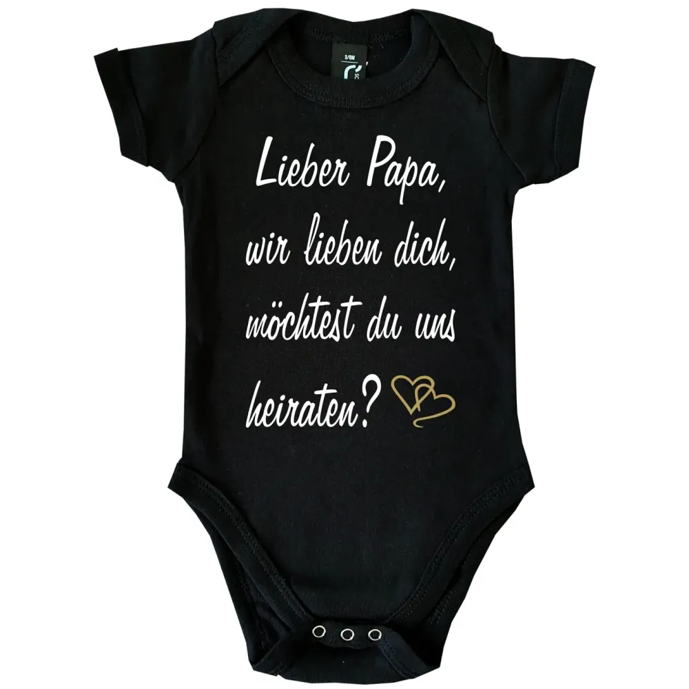 Preview: Baby-Body mit Aufdruck Heiratsantrag