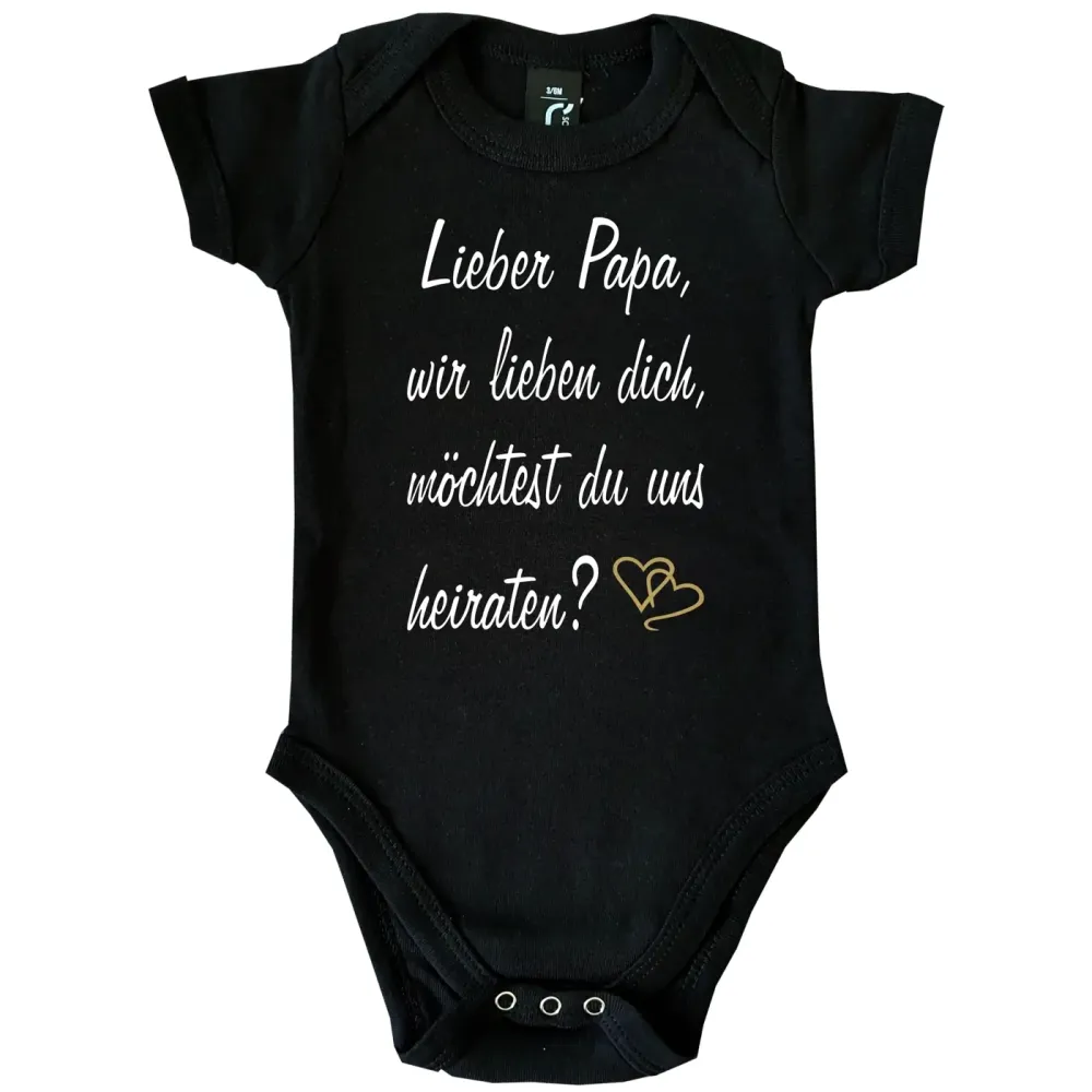 Baby-Body „Möchtest du uns heiraten“ in mehreren Farben