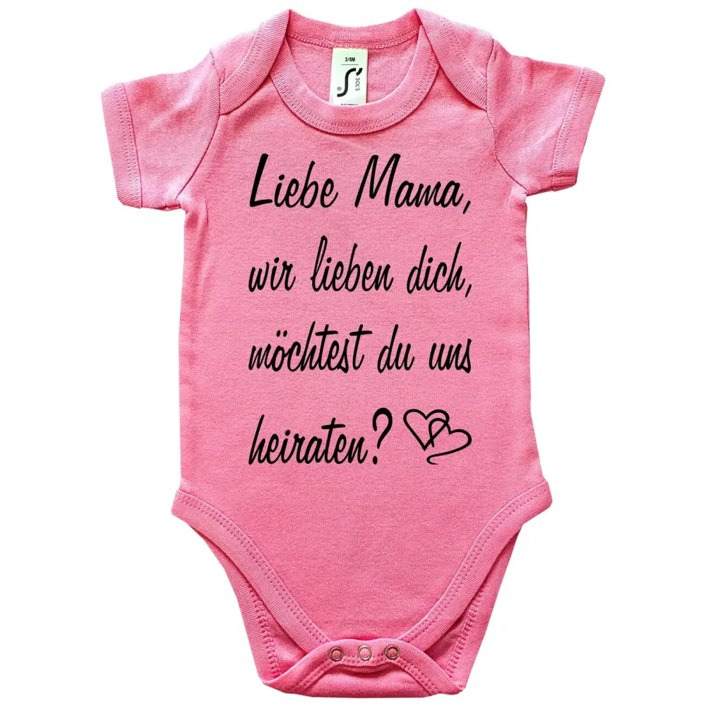 Preview: Baby-Body mit Druck Heiratsantrag