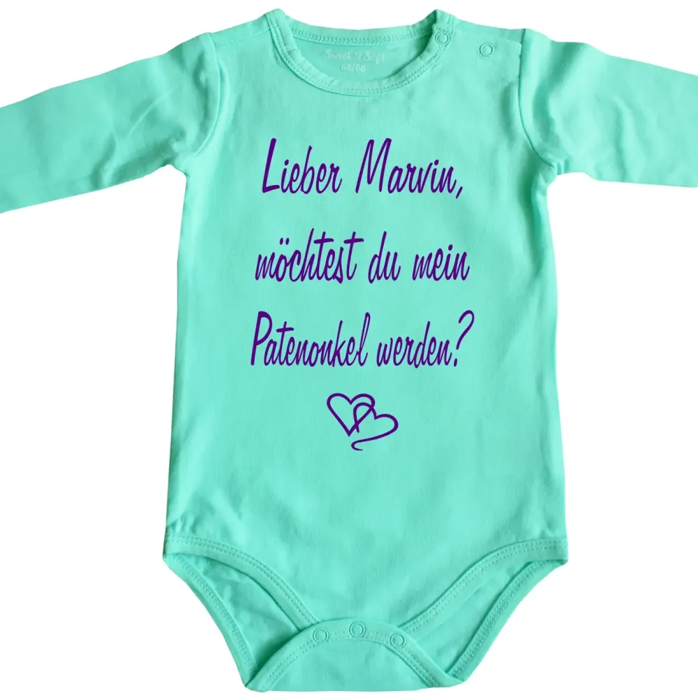Babybody „Willst du mein Patenonkel werden?“