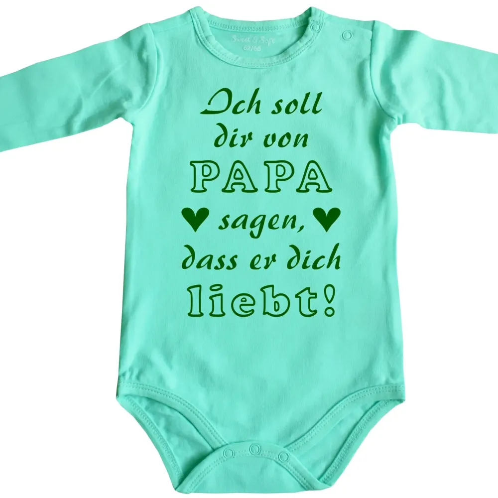 Preview: Babybody mit Liebesbotschaft für Mama