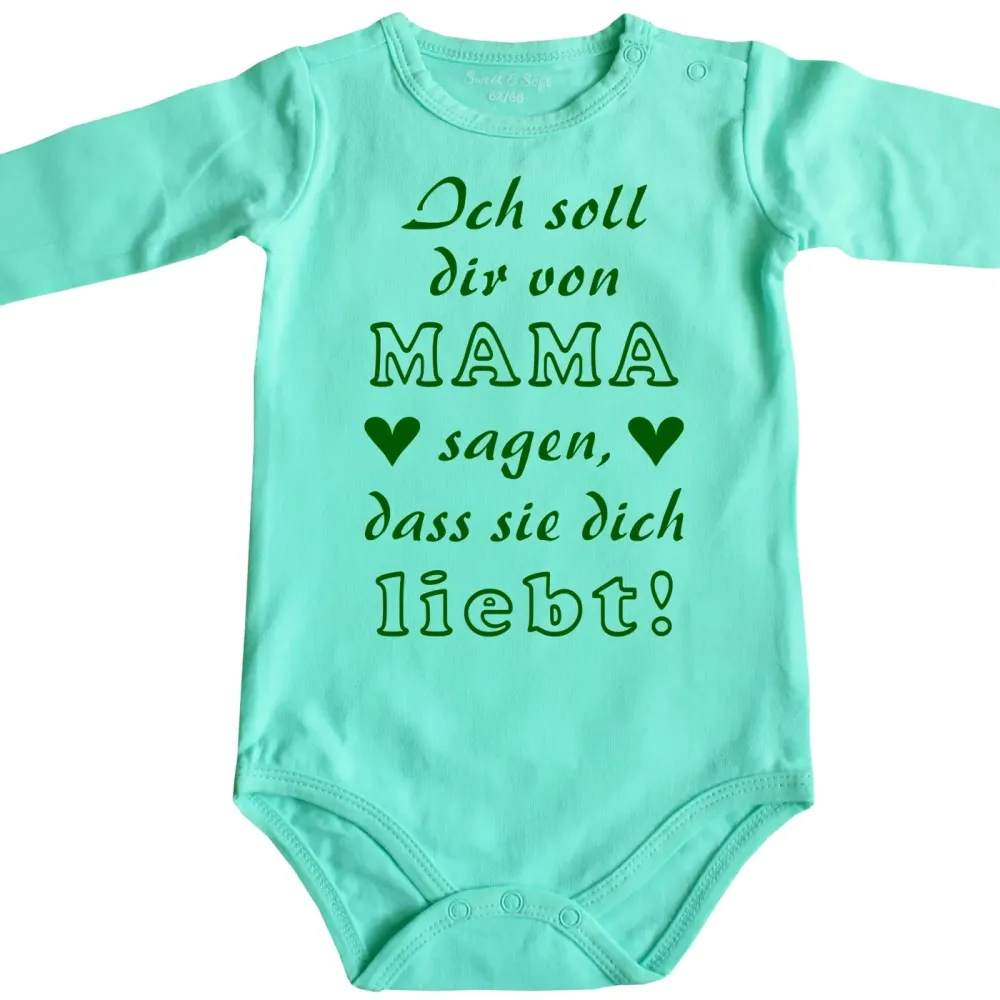 Preview: Babybody mit Liebesbotschaft für Papa