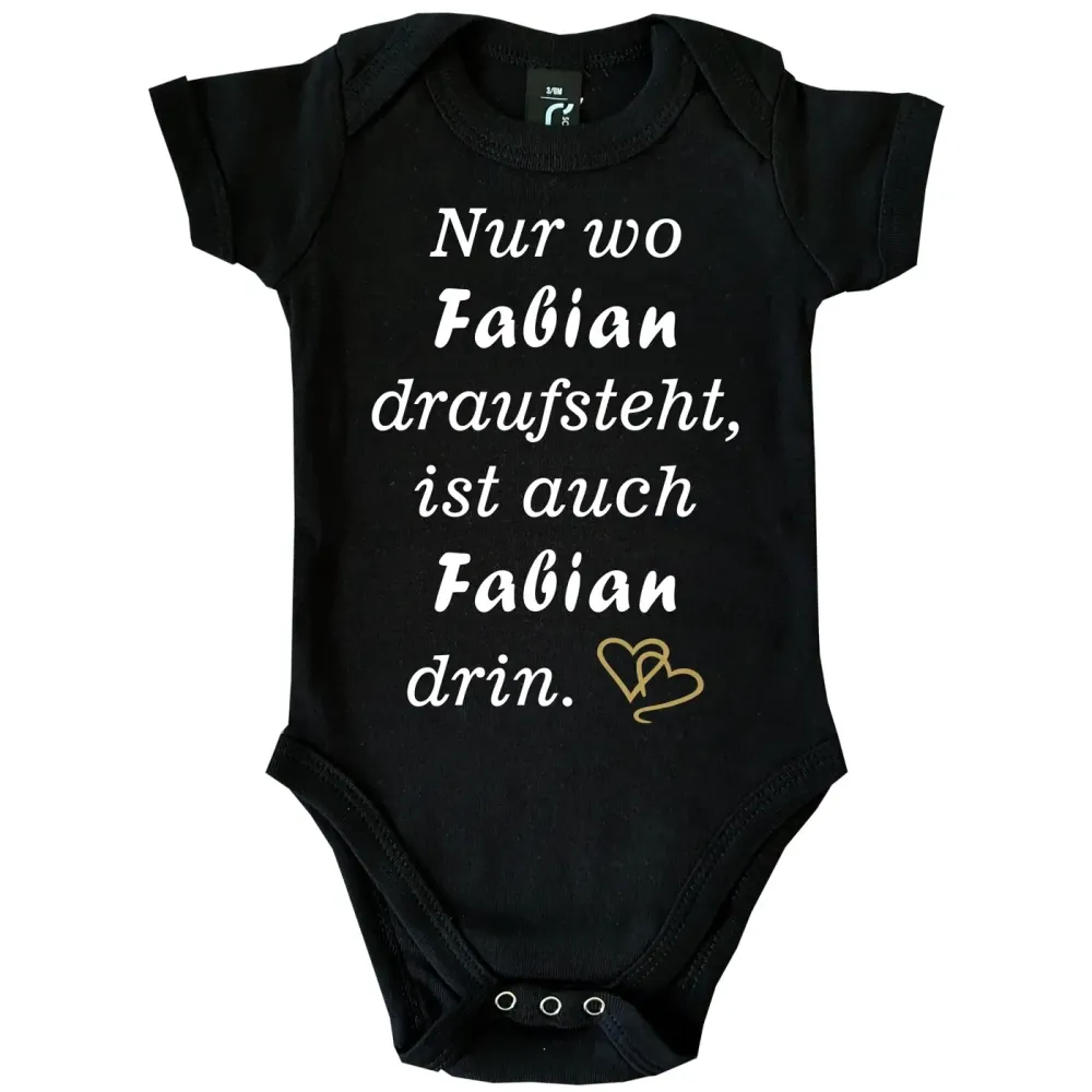 Baby-Body mit Wunschname - Personalisiert