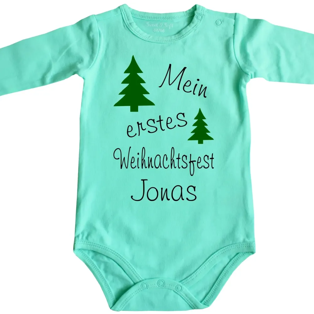 Preview: Baby-Body Frohe Weihnachten - Personalisiert