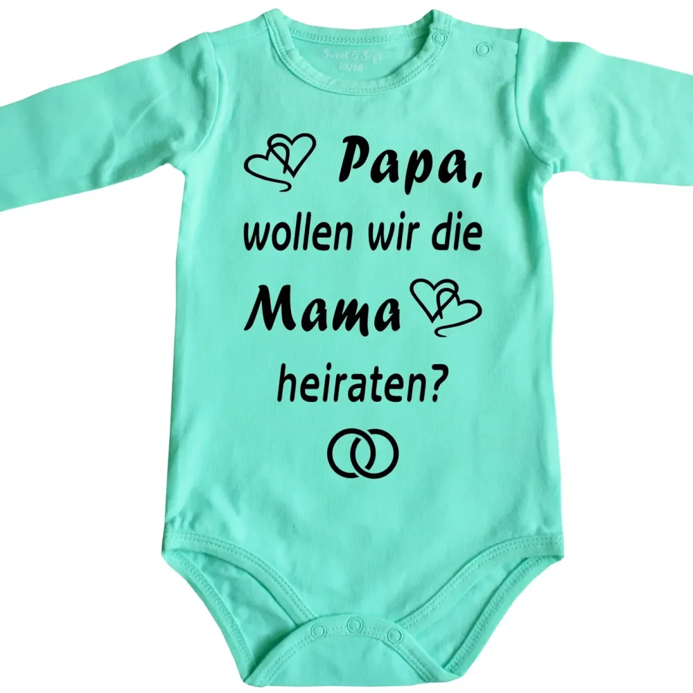 Baby-Body mit Druck Mama heiraten