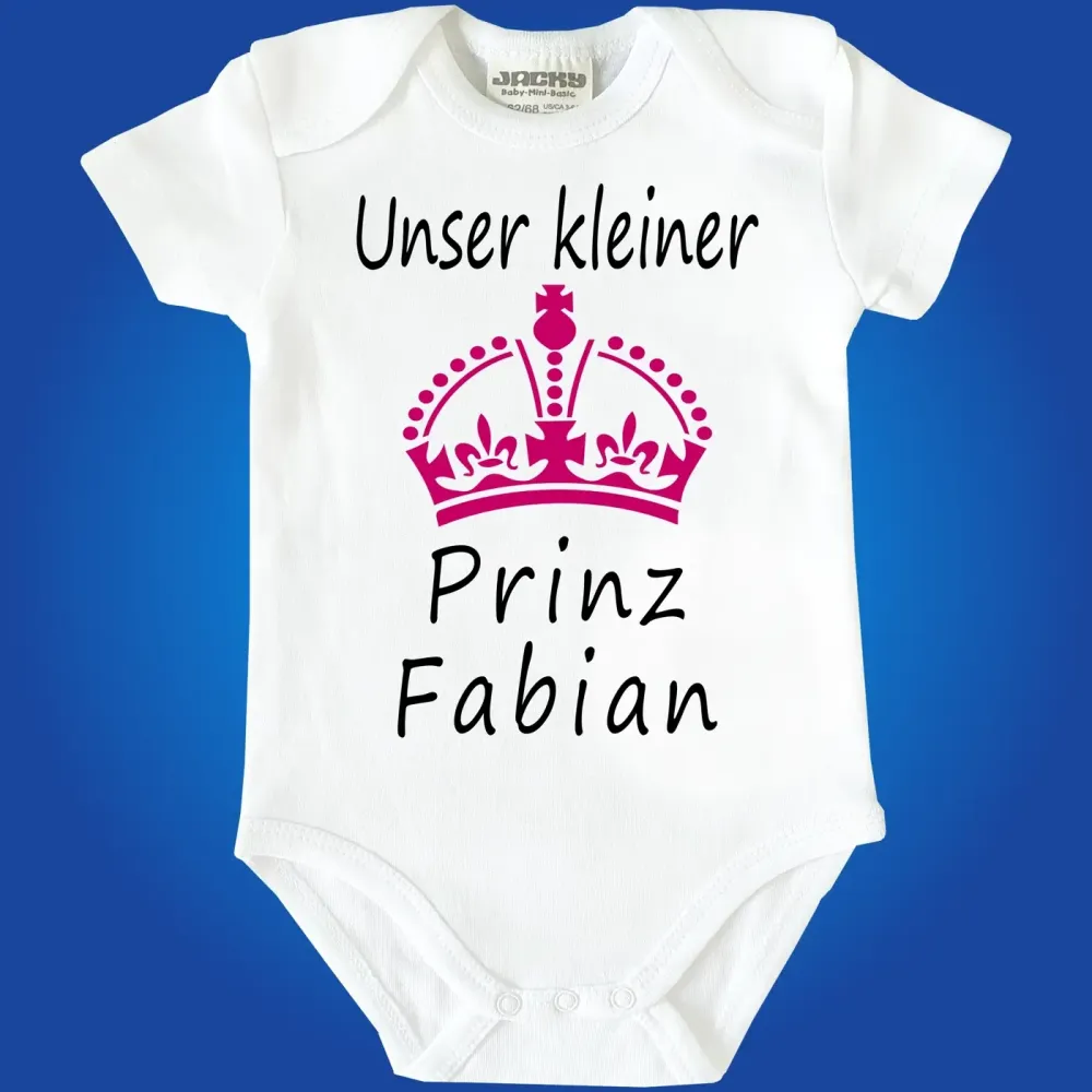 Baby bodysuit with crown print