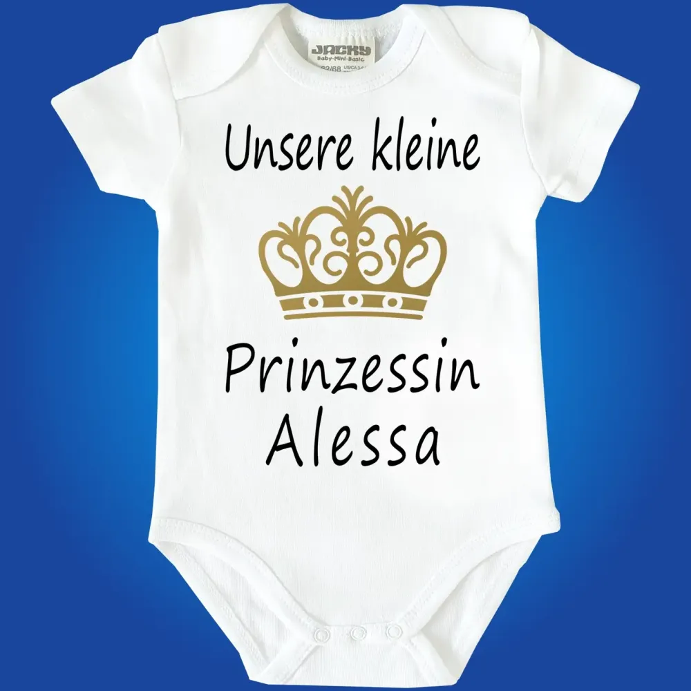 Preview: Baby-Body mit Druck Prinzessin