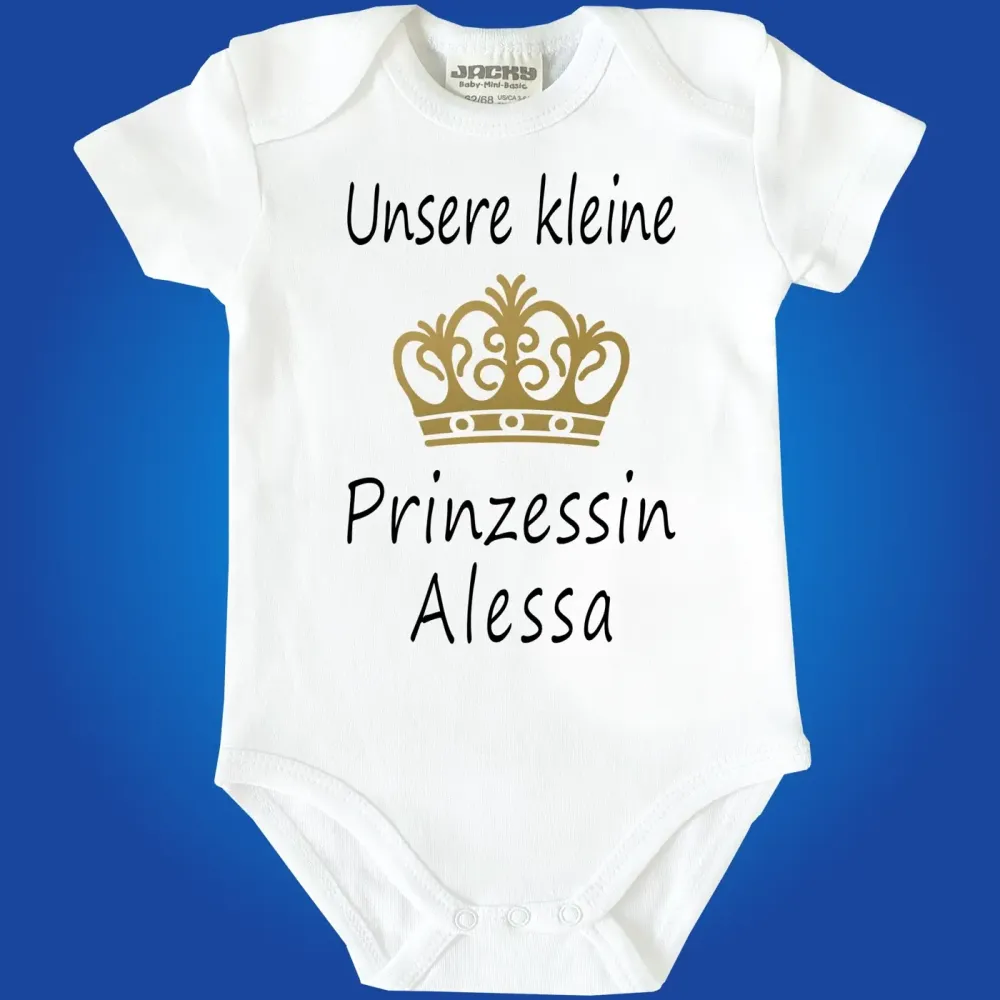 Babybody „Unsere kleine Prinzessin“ mit Krone