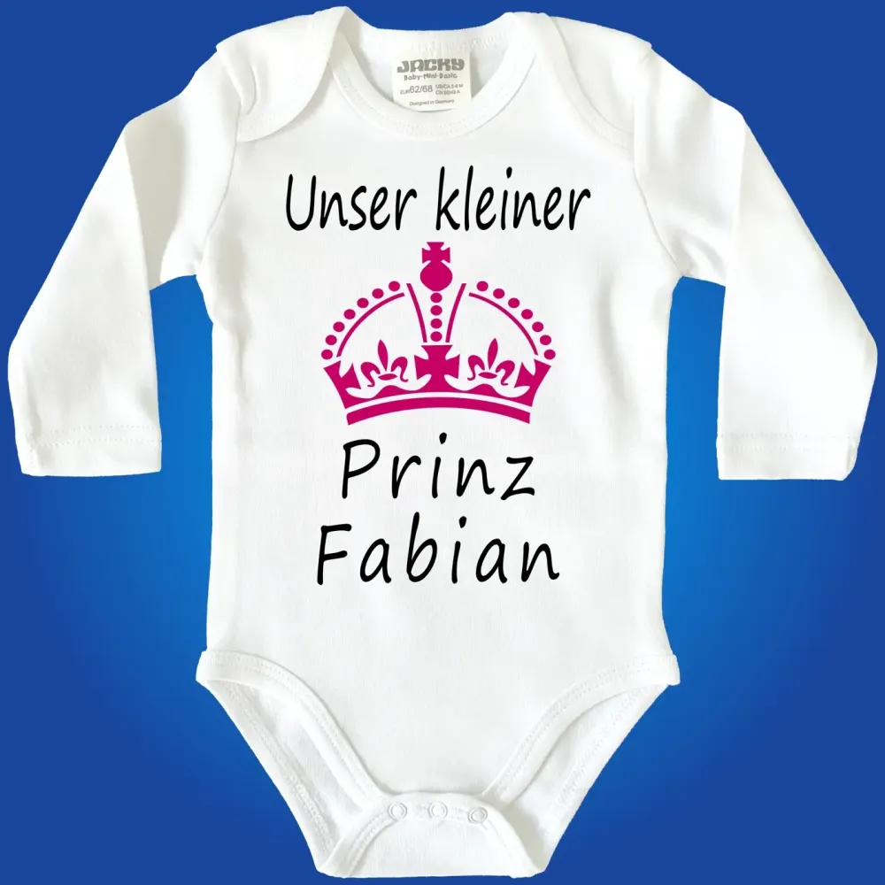 Baby bodysuit with crown print