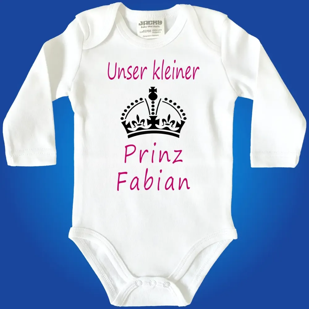 Babybody Prinz Design mit Krone
