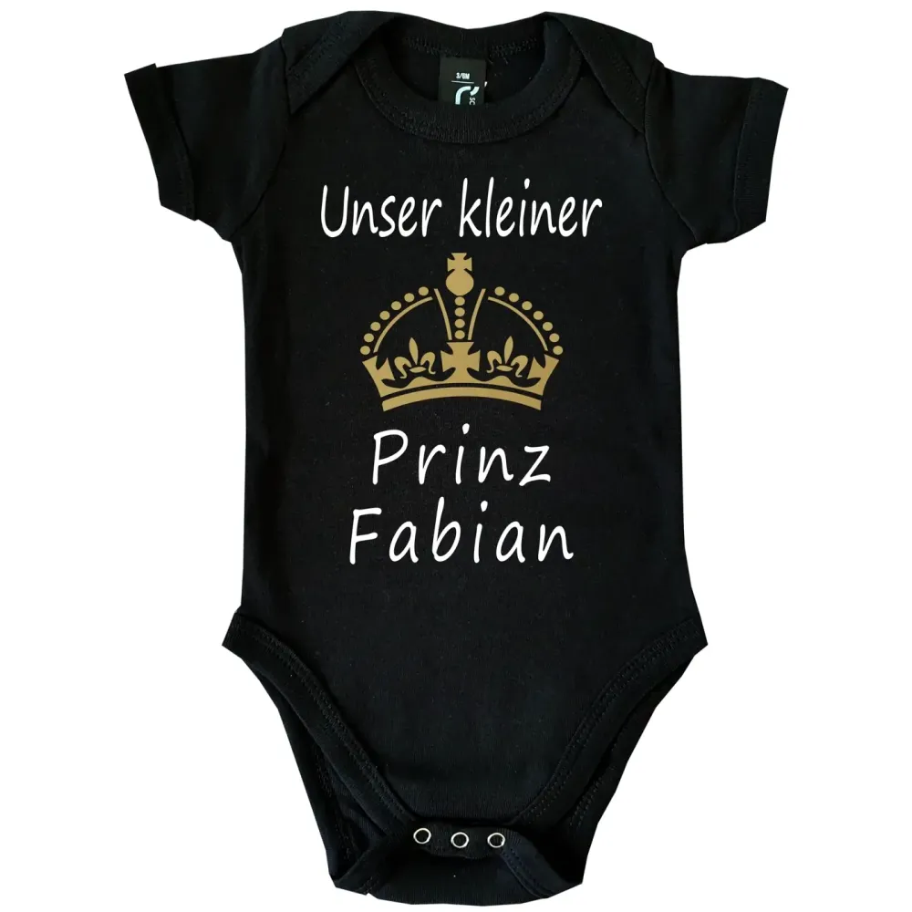 Preview: Baby-Body mit Druck Prinz