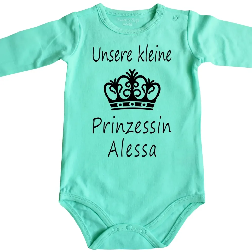 Baby-Body „Unsere kleine Prinzessin“ mit Krone