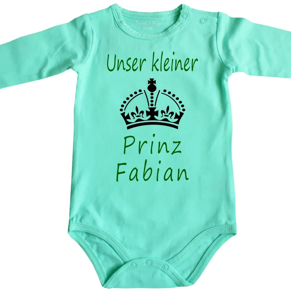 Preview: Baby-Body königliches Motiv für Babys