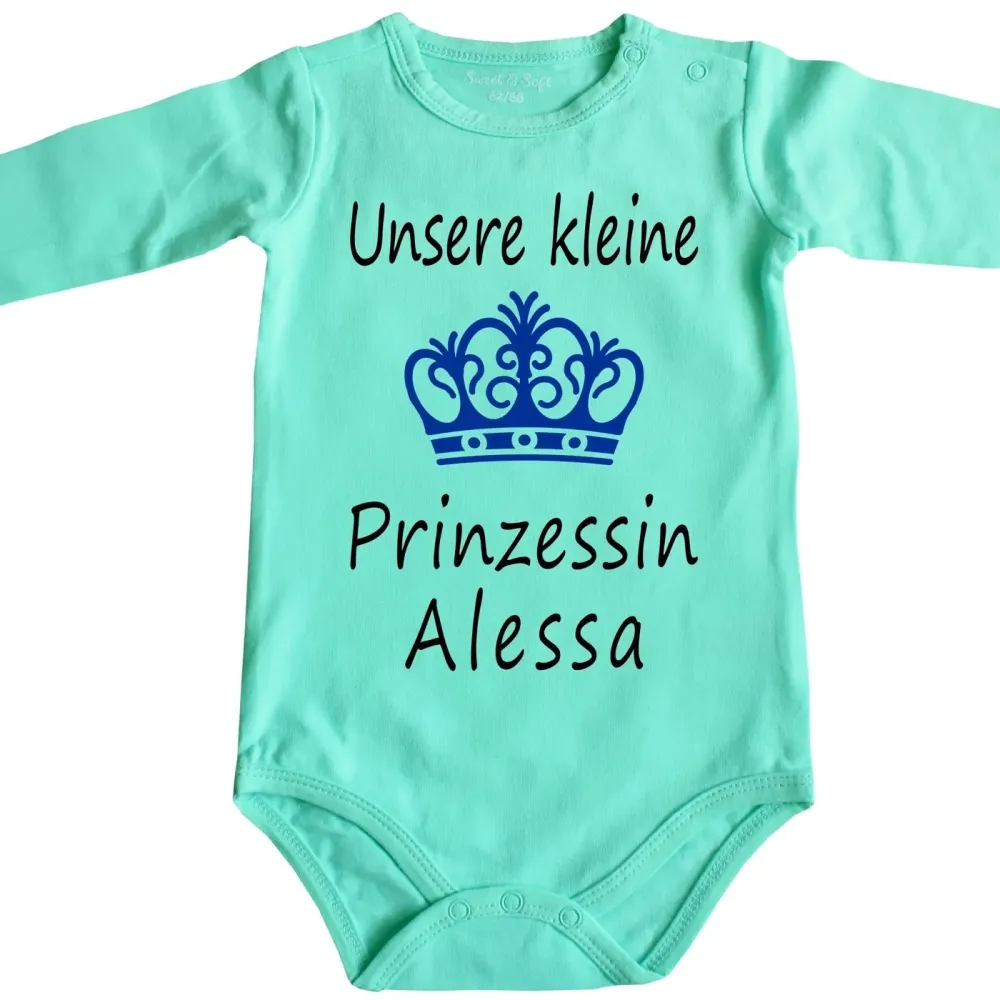 Babybody mit Druck Prinzessin und Krone
