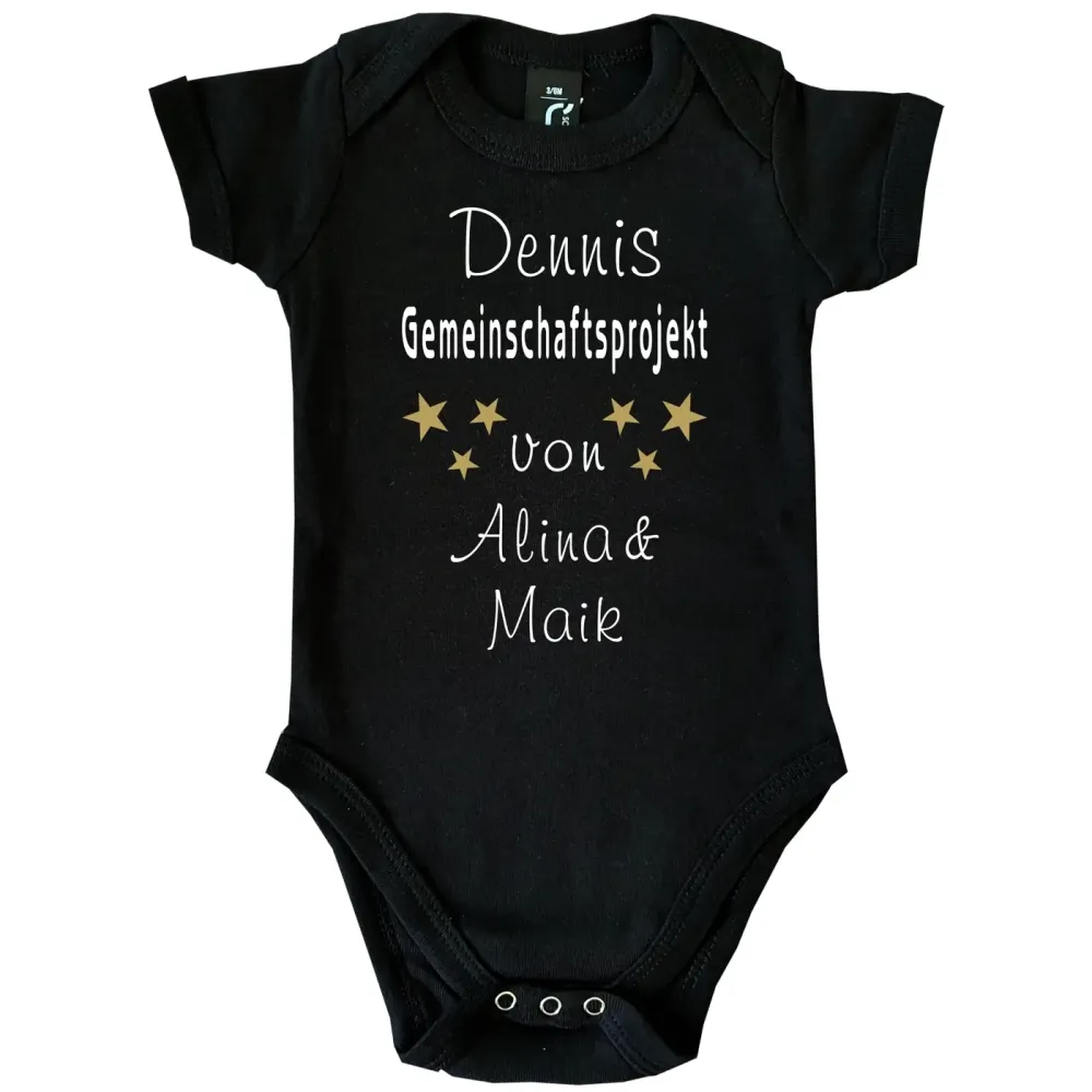 Preview: Baby‑Body mit humorvollem Familien Design