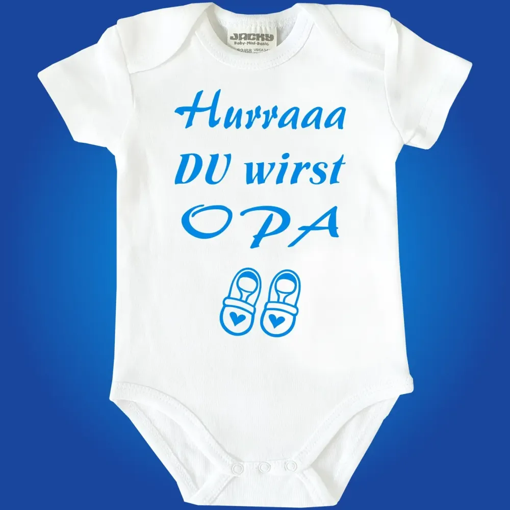 Babybody „Hurraaa, du wirst Onkel“ mit Babyschuh‑Grafik