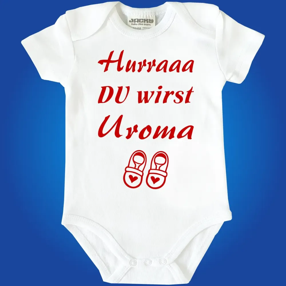Baby‑Body „Hurraaa, ihr werdet Oma & Opa“ mit Schühchen