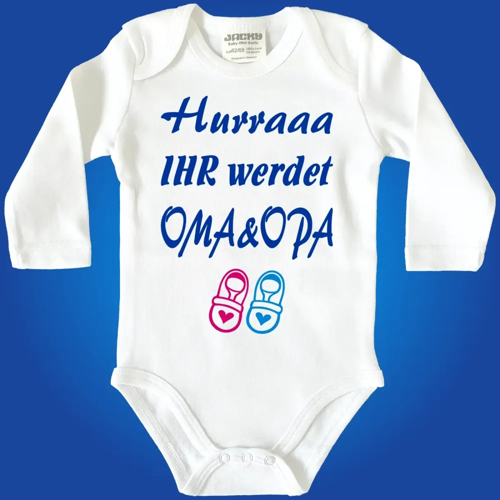 Preview: Baby-Body mit Druck - Du wirst Oma und Opa
