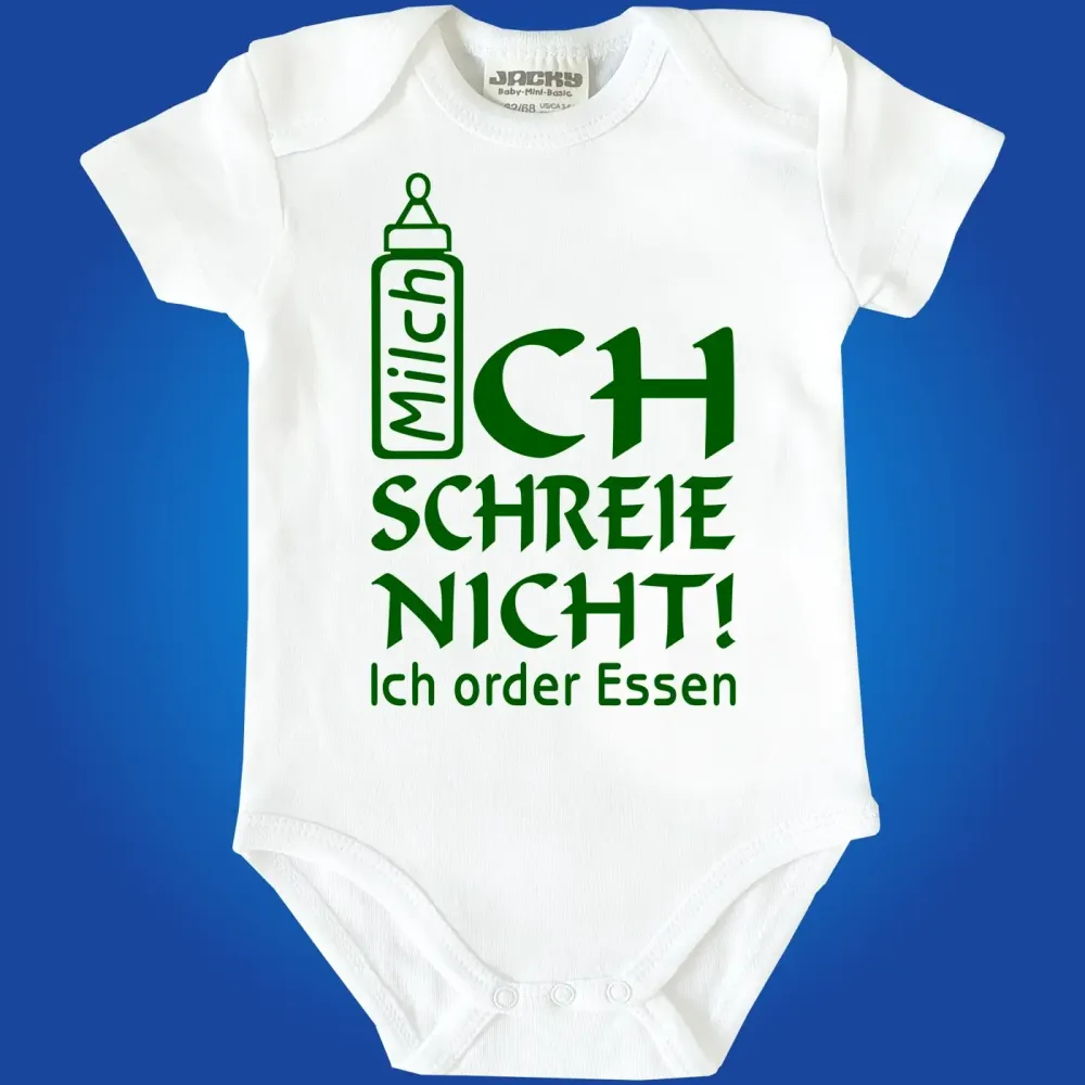 Babybody mit Flasche und personalisiertem Text