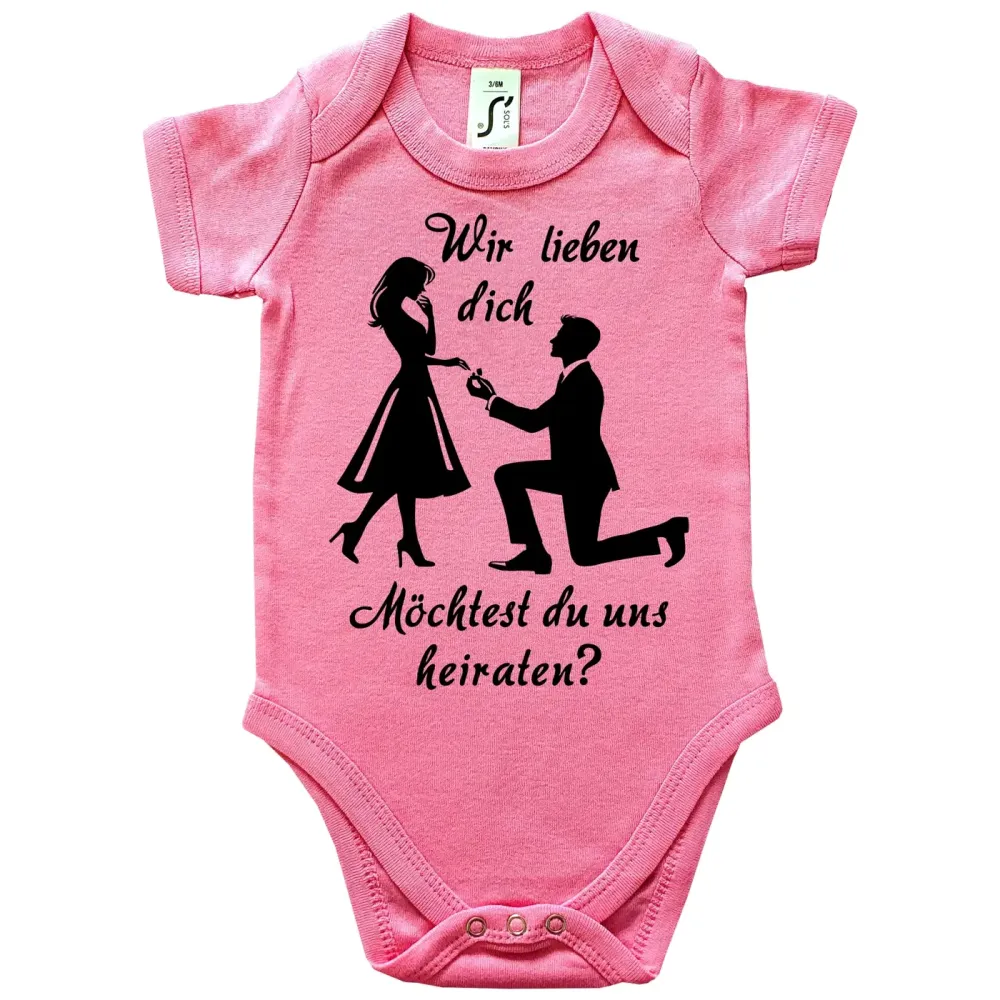 Preview: Baby-Body mit Druck Antrag Hochzeit
