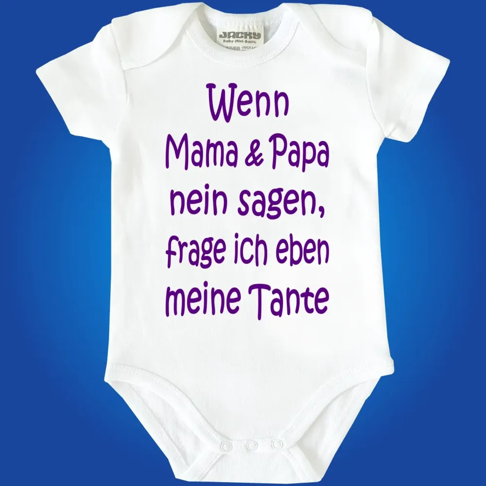 Preview: Babybody mit humorvollem Familien‑Spruch