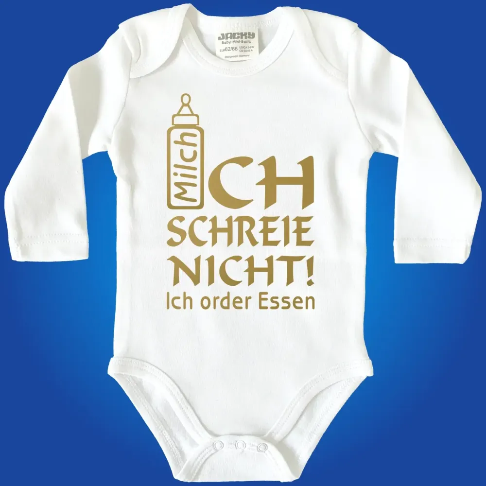 Preview: Baby‑Body mit witzigem Design und Wunschname