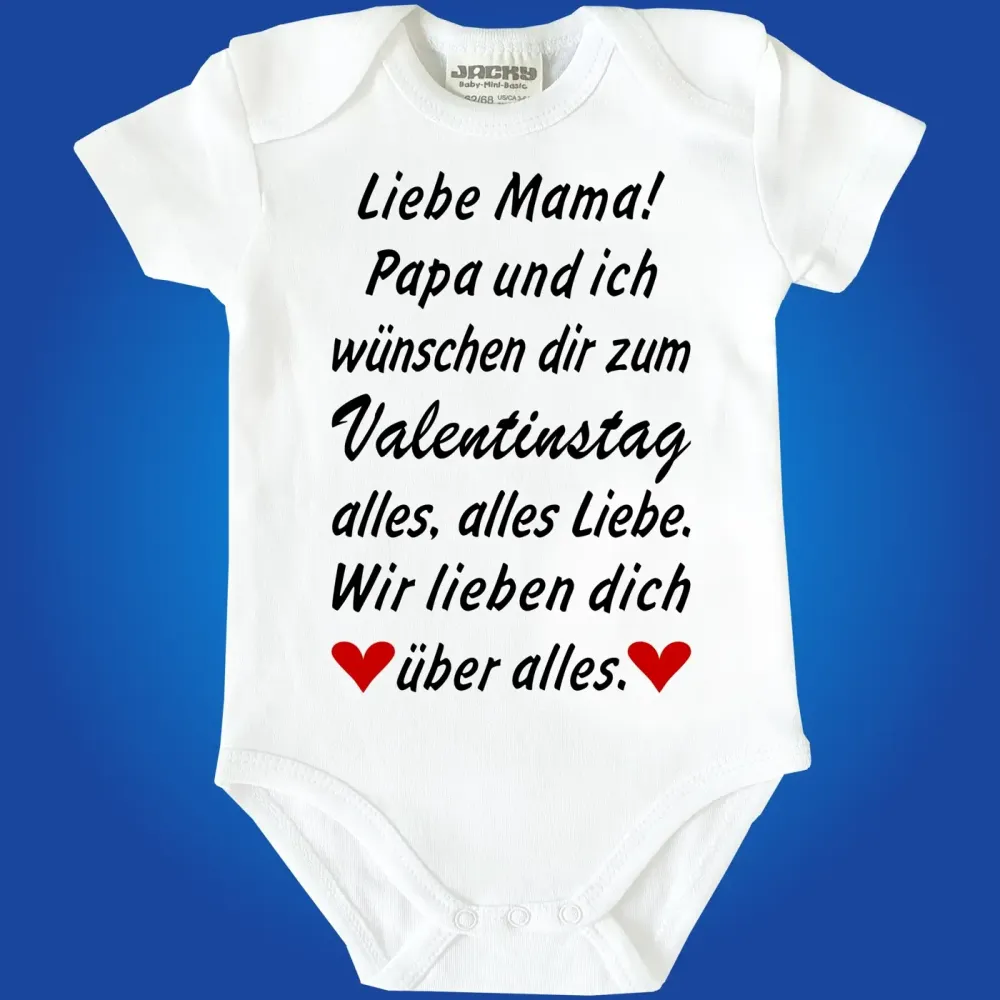 Baby-Body mit Druck Valentinstag