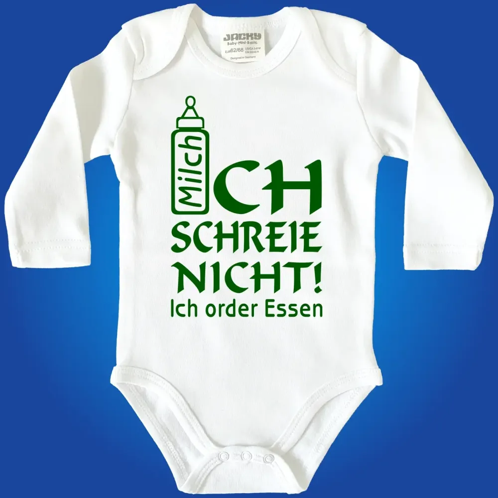 Babybody mit humorvollem Spruch für Babys