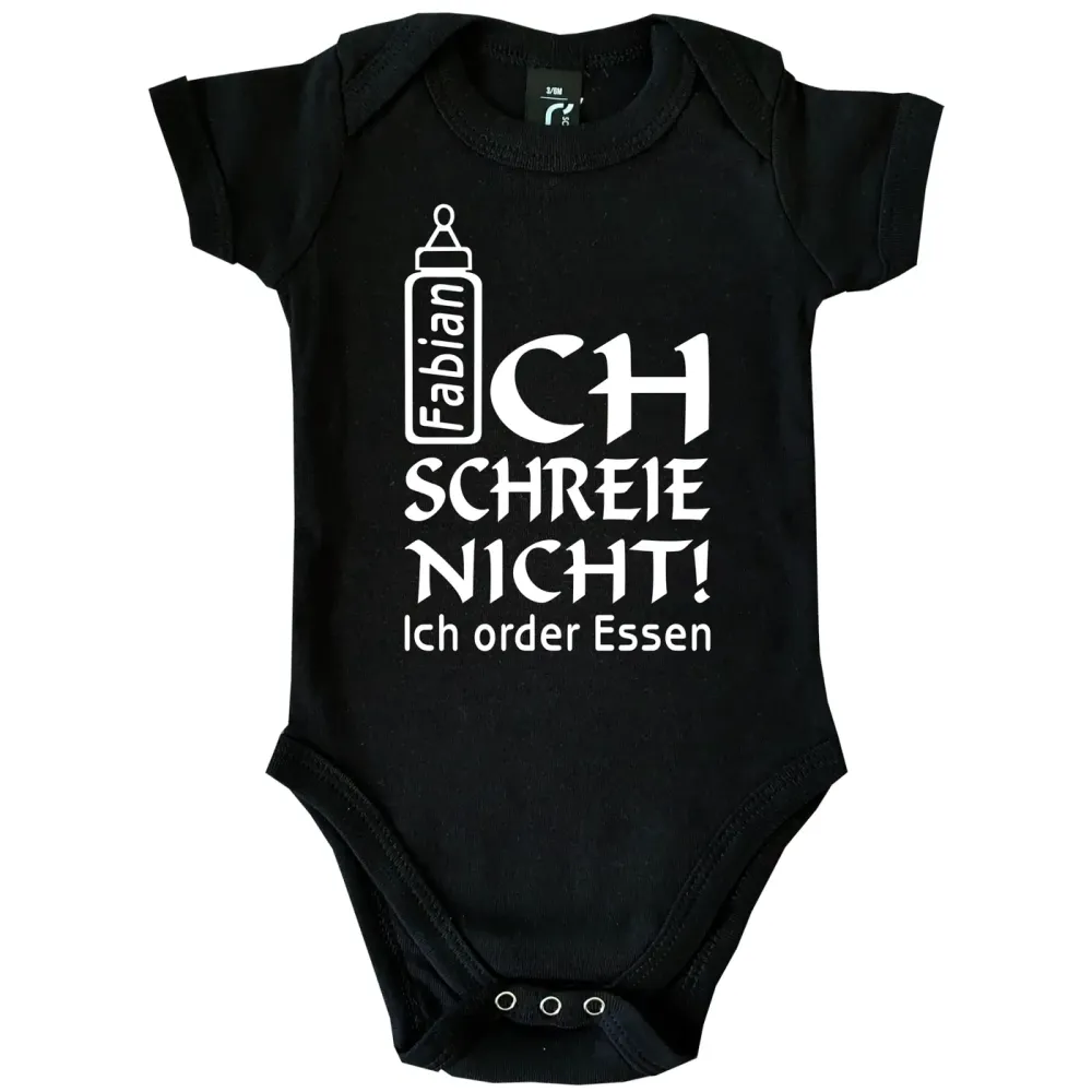 Preview: Babybody mit humorvollem Spruch für Babys