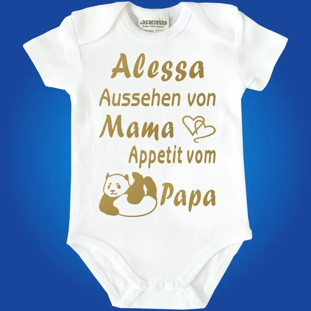 Baby-Body mit Druck Appetit von Papa