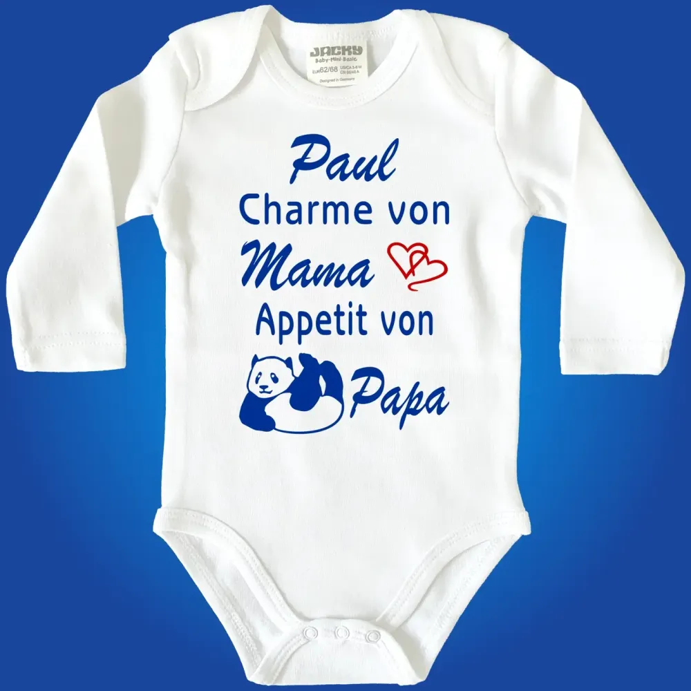 Babybody „Charme von Mama – Appetit von Papa“