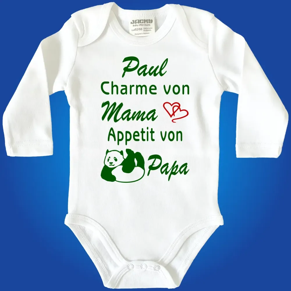 Babybody Appetit von Papa Spruch