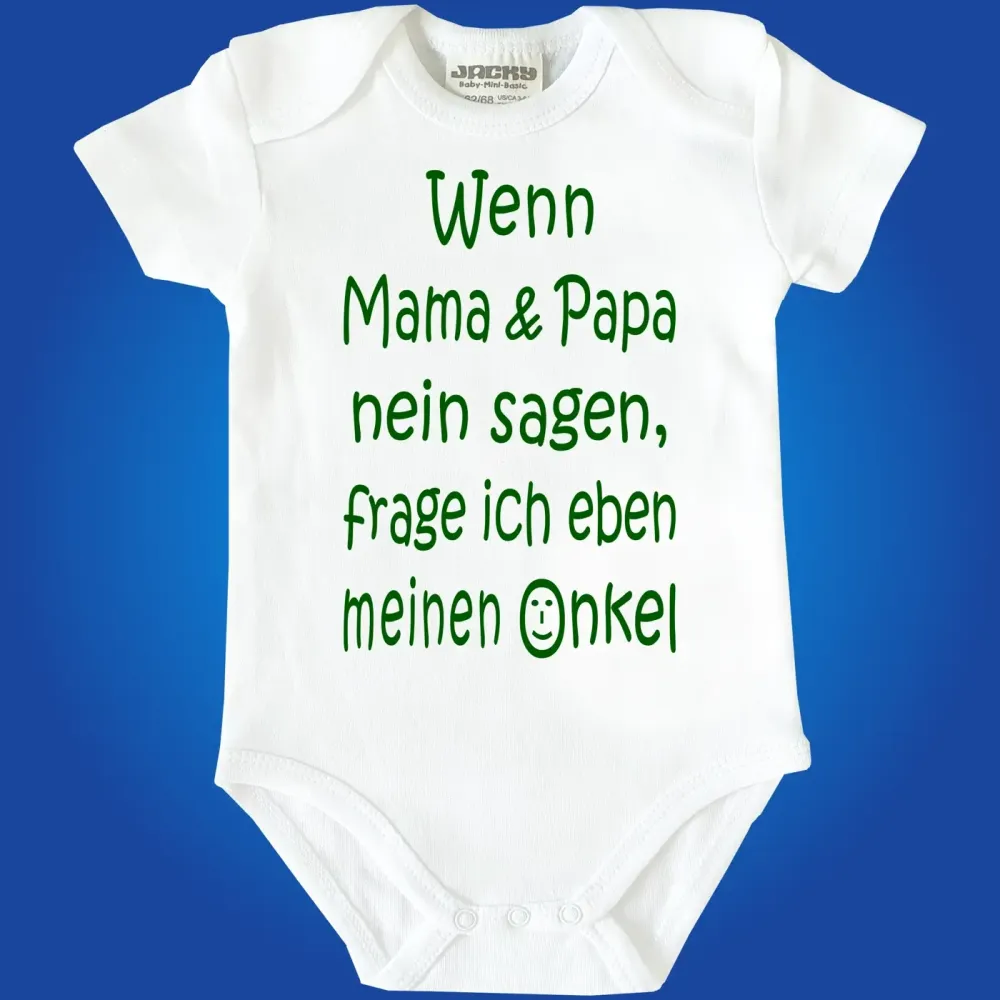 Baby‑Body „Wenn Mama & Papa nein sagen, frage ich Uroma“