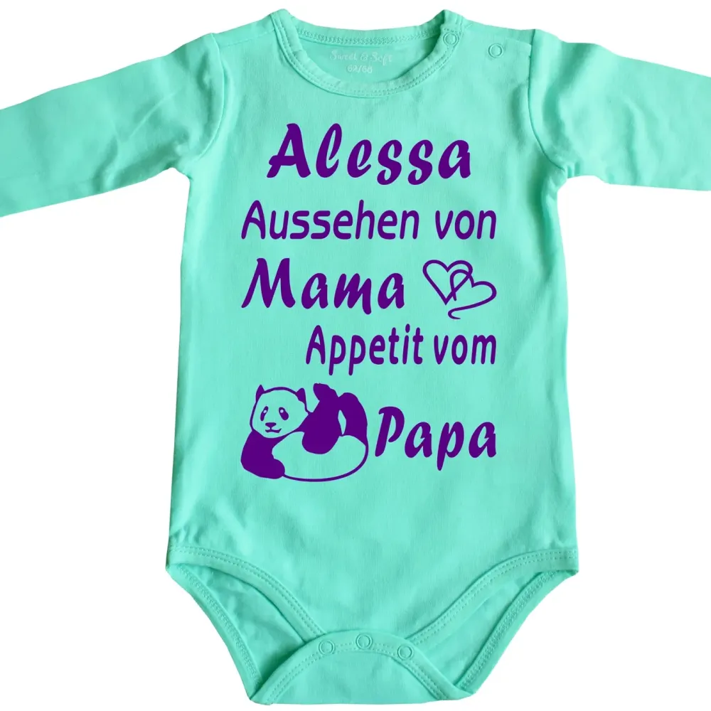 Preview: Baby-Body mit Druck Aussehen von Mama
