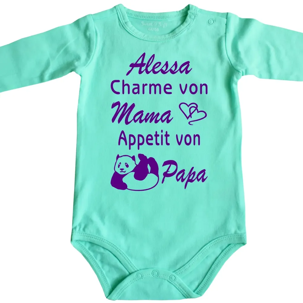 Preview: Baby-Body mit Charme von Mama Spruch