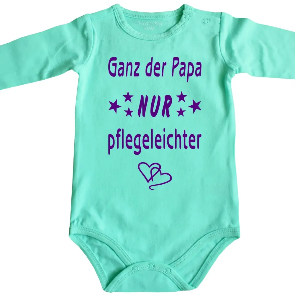 Babybody mit pflegeleichter Spruch