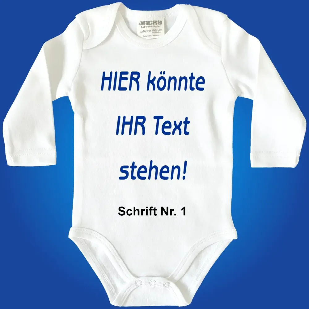 Preview: Baby-Body mit Wunschtext - Personalisiert