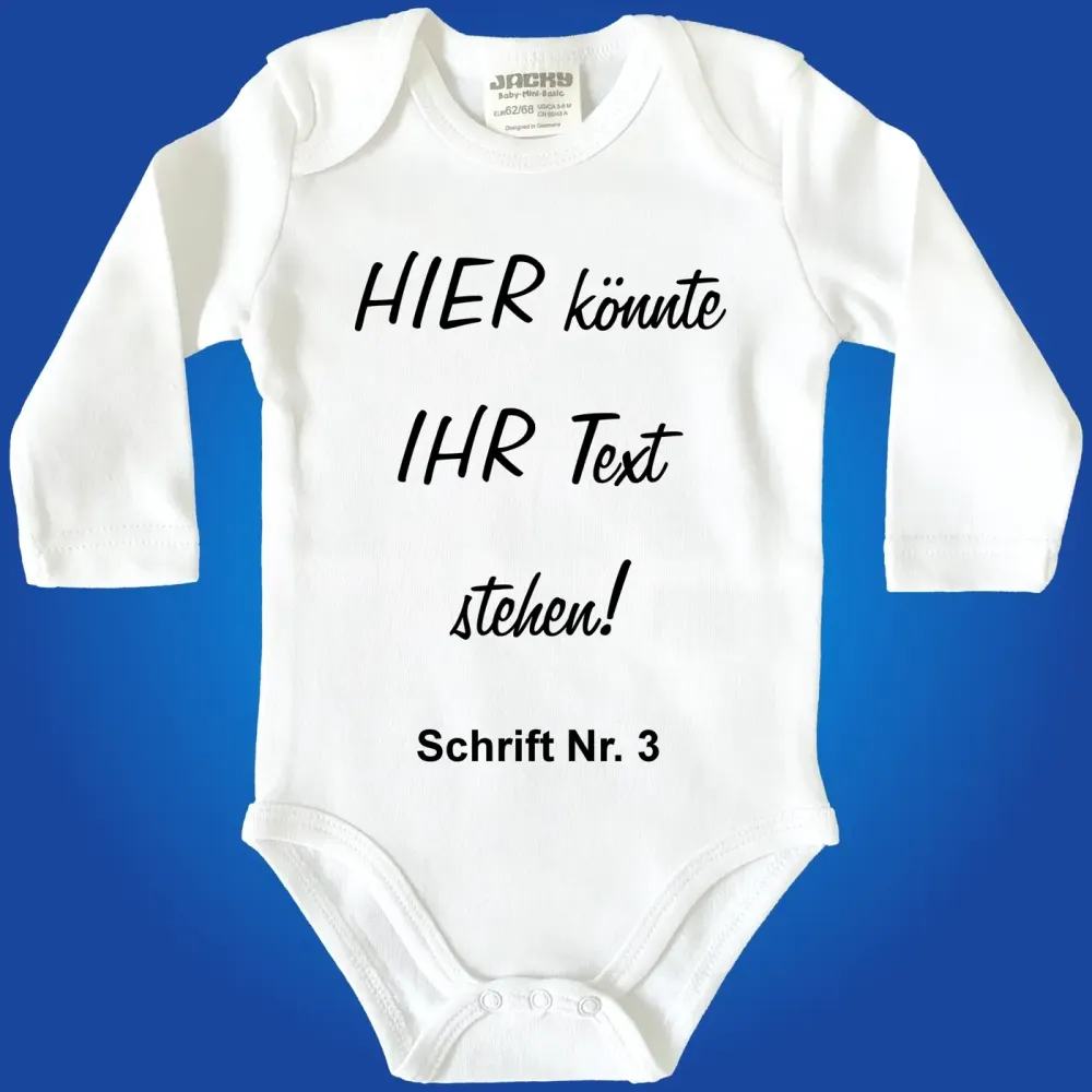 Preview: Baby-Body mit freier Textwahl - Personalisiert