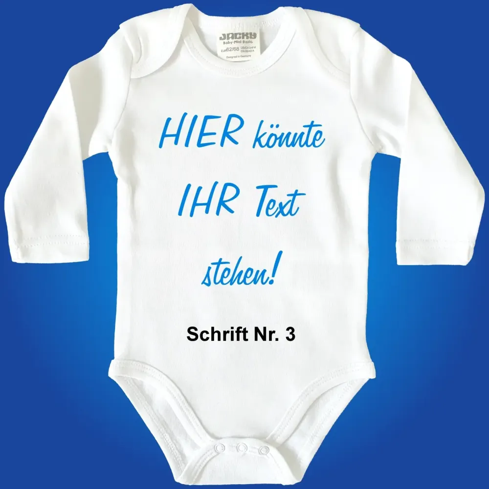 Baby-Body mit komplett freiem Wunschtext