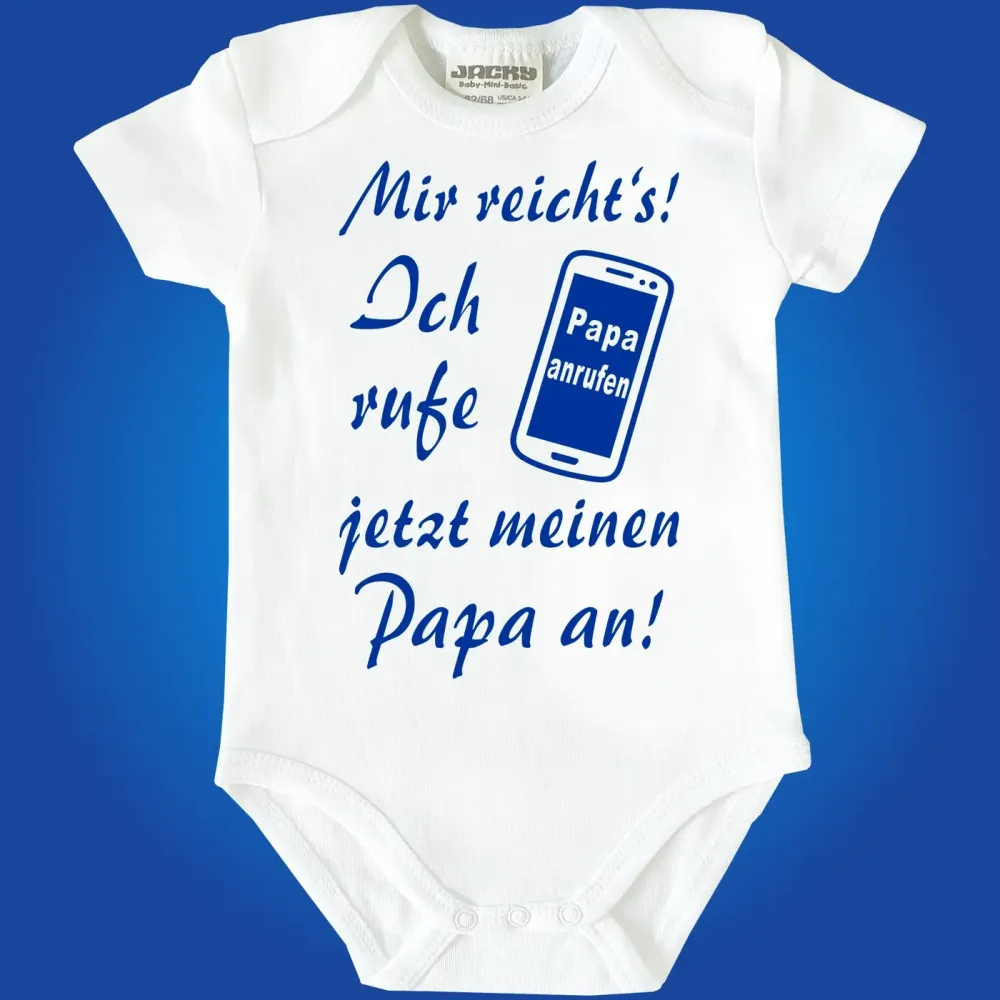 Preview: Baby‑Body mit witzigem Text und Handy‑Motiv
