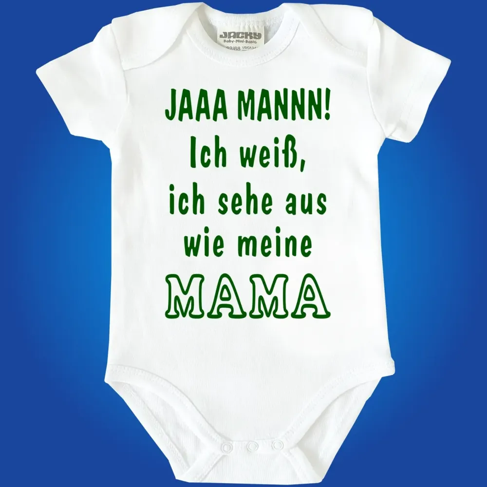 Baby‑Body mit Fun‑Motiv „Ich sehe aus wie Mama“